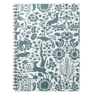 Carnet Oiseau, Cerf, motif folklorique des arbres