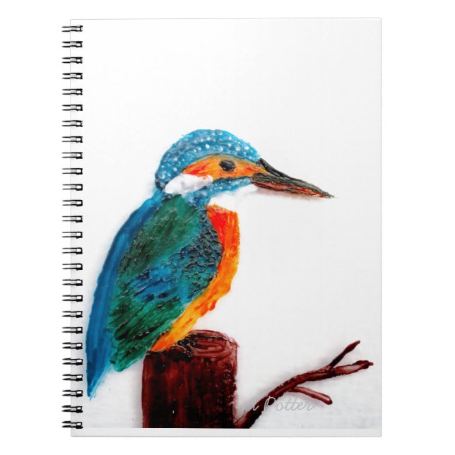 Carnet Oiseau coloré de martin-pêcheur (Devant)