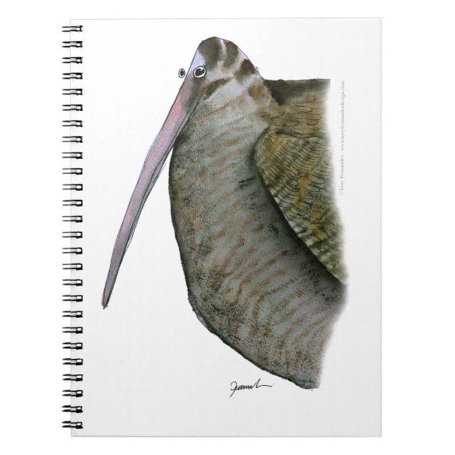 Carnet oiseau de bécasse des bois, fernandes élégants (Devant)