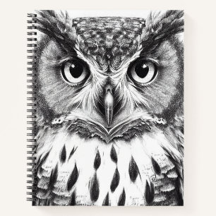 Carnet Oiseau de Chouette Nature sauvage Illustration d'u
