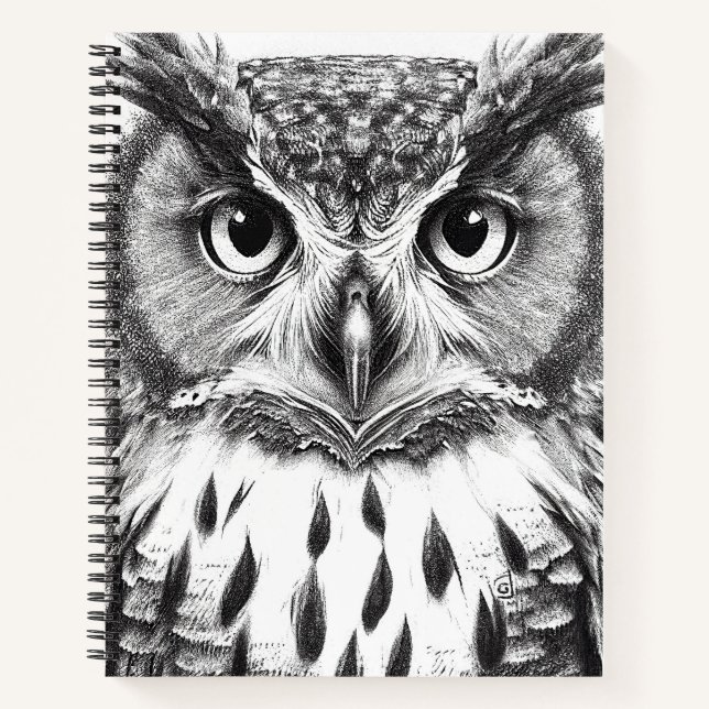 Carnet Oiseau de Chouette Nature sauvage Illustration d'u (Devant)