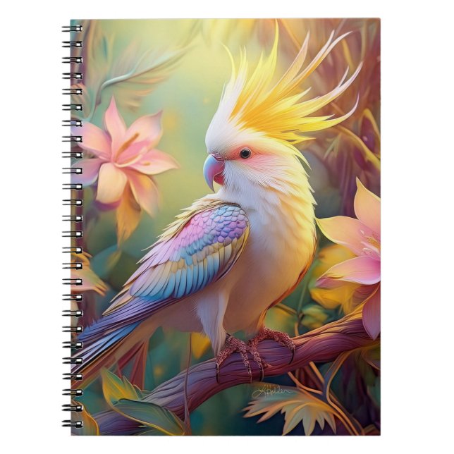 Carnet Oiseau de fantaisie Perruche à aile iridescente (Devant)