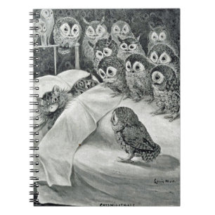 Carnet Oiseau de nuit de Louis Wain Cat
