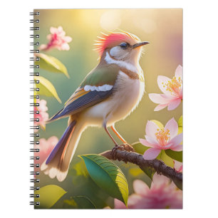 Carnet Oiseau de Paruline Imaginaire à tête rouge