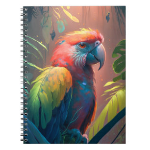 Carnet Oiseau de perroquet Portrait animal Peinture Faune