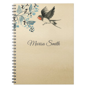 Carnet Oiseau Et Arbre Monogrammes