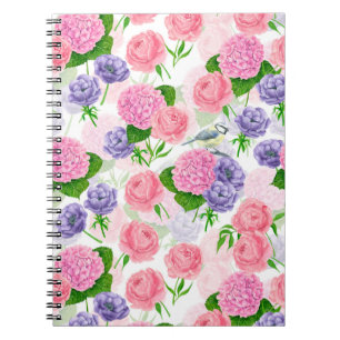 Carnet Oiseau et fleurs