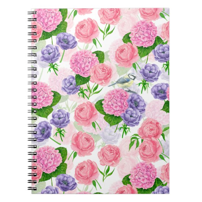 Carnet Oiseau et fleurs (Devant)
