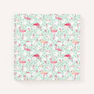 Carnet Oiseau Flamant rose Avec Plumes