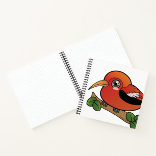 Carnet Oiseau forestier Iiwi Hawaii