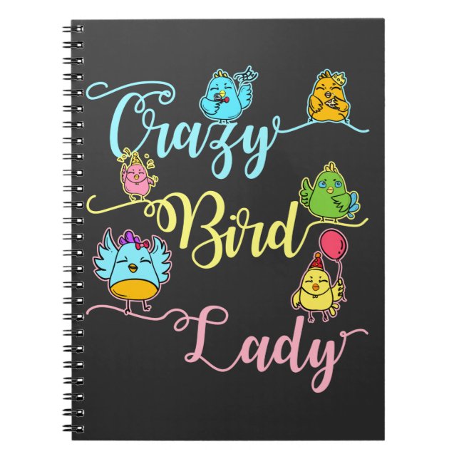 Carnet Oiseau fou Lady Oiseau Oiseau Oiseau Observateur O (Devant)