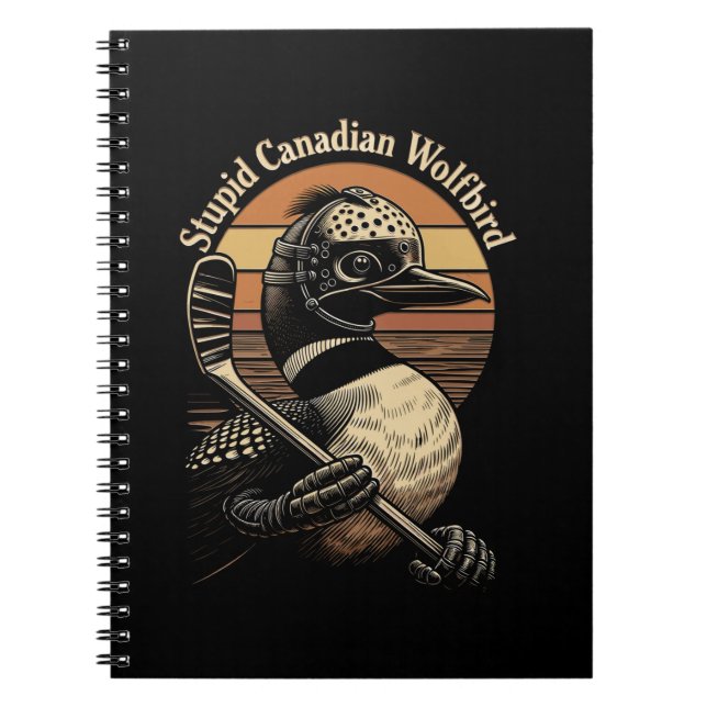 Carnet Oiseau loup canadien stupide (Devant)