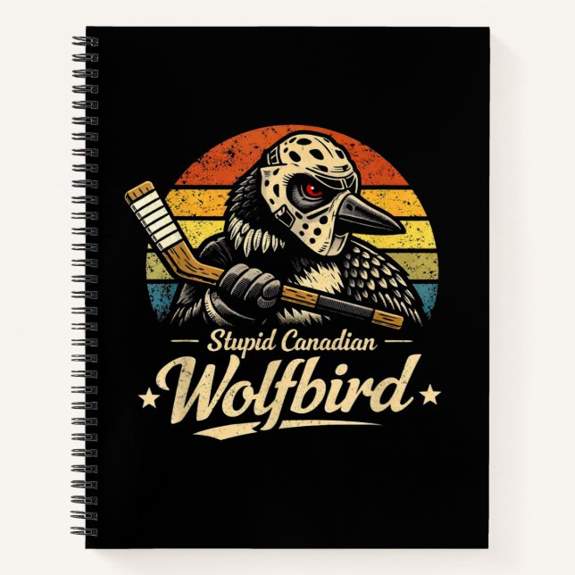 Carnet Oiseau loup canadien stupide  (Devant)