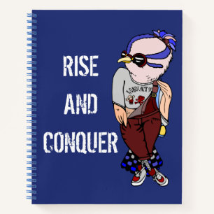 Carnet Oiseau motivationnel mignon : "Lève-toi et conquis