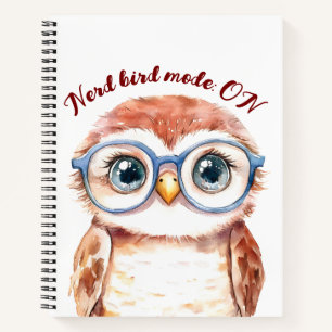 Carnet Oiseau Nerd geek