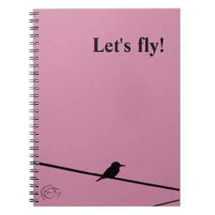 Carnet Oiseau noir sur un fil