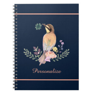 Carnet Oiseau pastel 