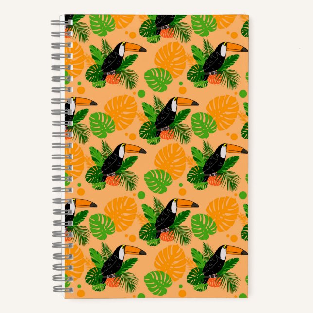 Carnet Oiseau tropical Toucan Motif sans couture (Recto)