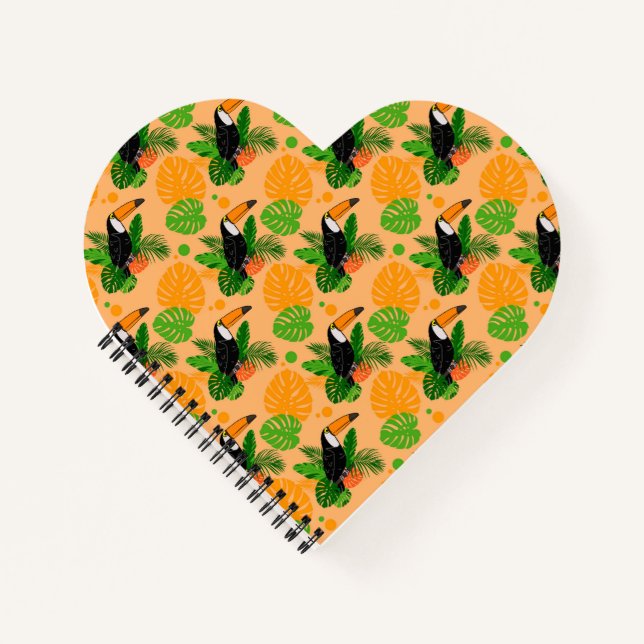 Carnet Oiseau tropical Toucan Motif sans couture (Devant)