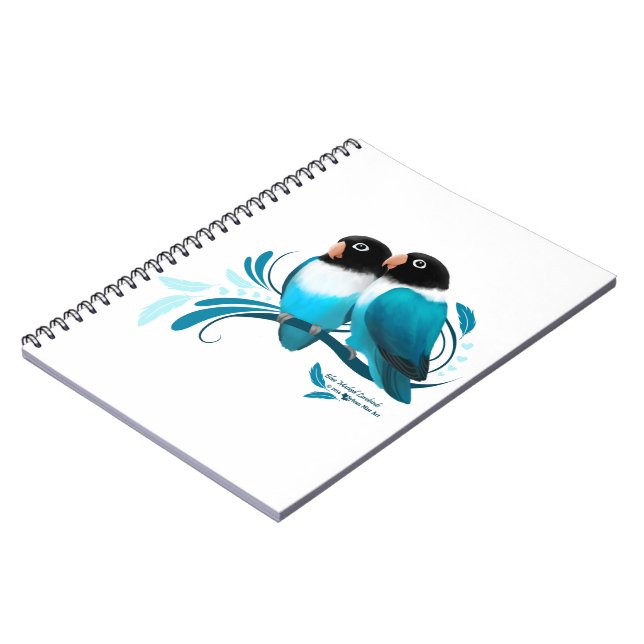 Carnet Oiseaux bleus masqués (Côté gauche)
