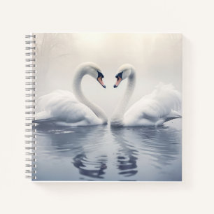 Carnet Oiseaux de cygne faune sauvage Art coloré