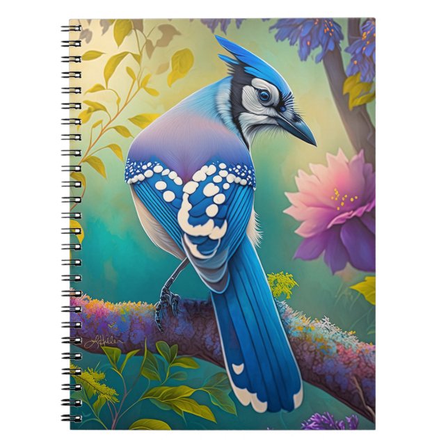 Carnet Oiseaux Fantastiques Geai Bleu (Devant)