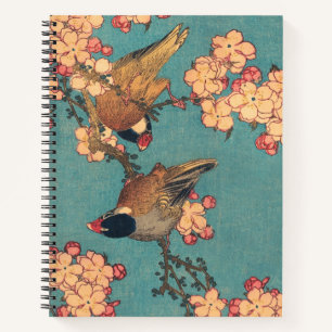 Carnet Oiseaux Fleurs Hokusai Art Japonais