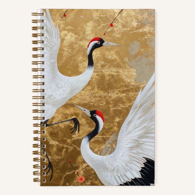 Carnet Oiseaux japonais de grues (Recto)