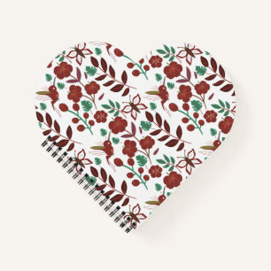 Carnet Oiseaux motifs et papillons floraux sans soudure