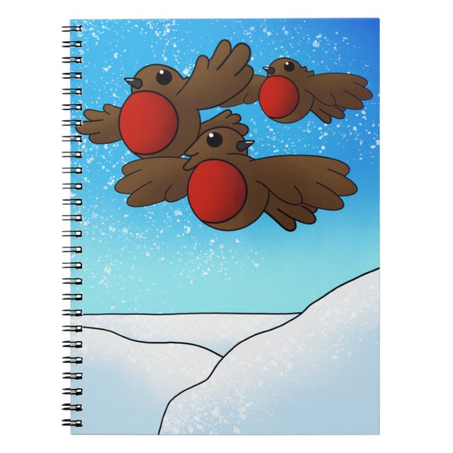 Carnet Oiseaux Robin de Noël (Devant)