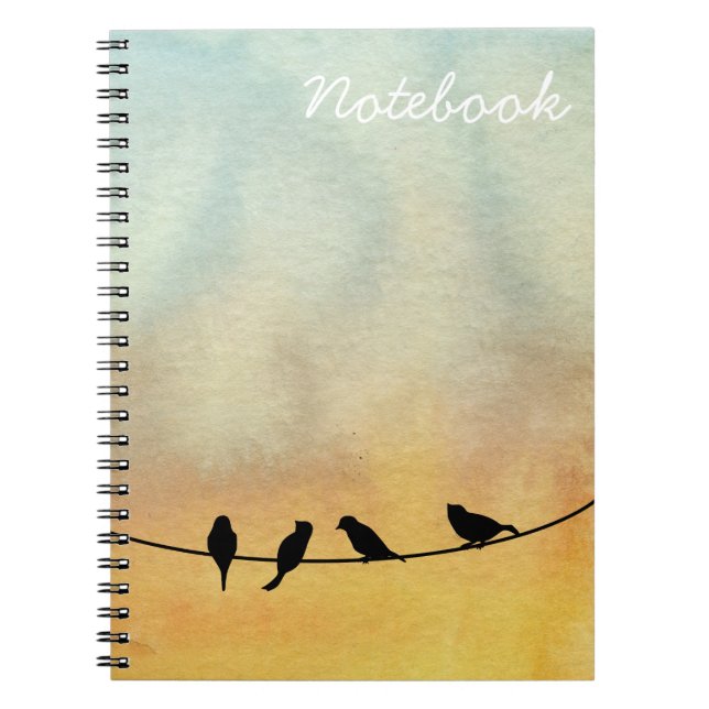 Carnet Oiseaux sur un fil (Devant)