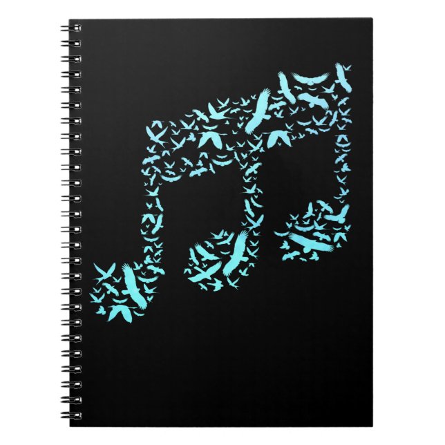 Carnet Oiseaux Treble Clef Musique Lover (Devant)