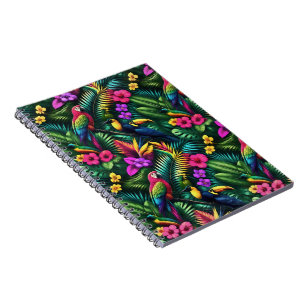 Carnet Oiseaux Tropicaux Rêves de Jungle Motif de Surface