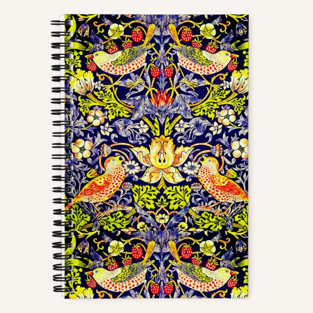 Carnet Oiseaux voleurs de fraises William Morris (Recto)