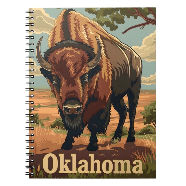 Carnet Oklahoma Bison Vintage (Devant)