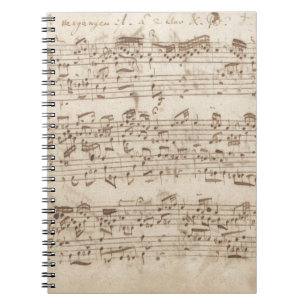 Carnet Old Music Notes - Bach Music Sheet