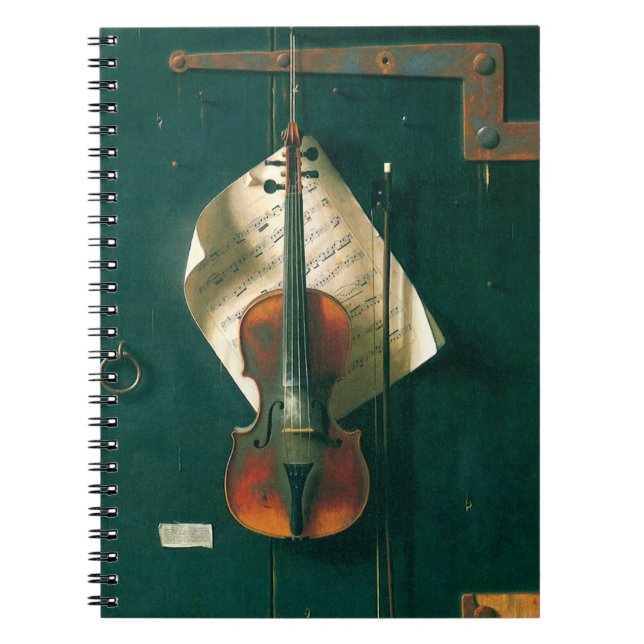 Carnet Old Violin Still Life by William Michael Harnett (Devant)
