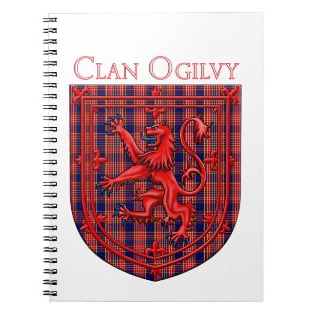 Carnet Oliphant Tartan Scottish Plaid Lion Rampant (Devant)