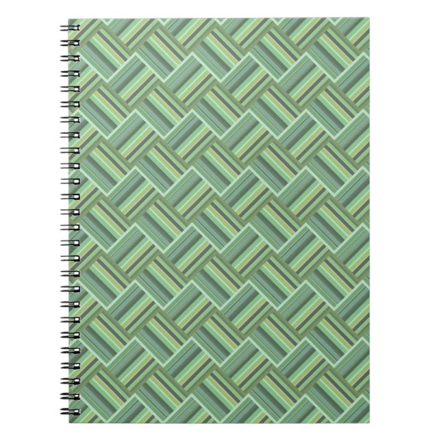 Carnet Olive green stripes weave (Devant)