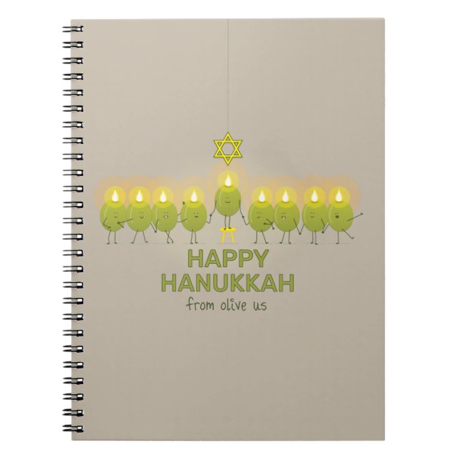Carnet Olive Hanoukka Menorah (Devant)