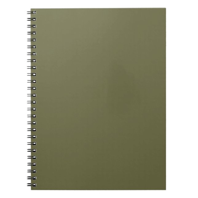 Carnet Olive vert Terre couleur solide Imprimer (Devant)