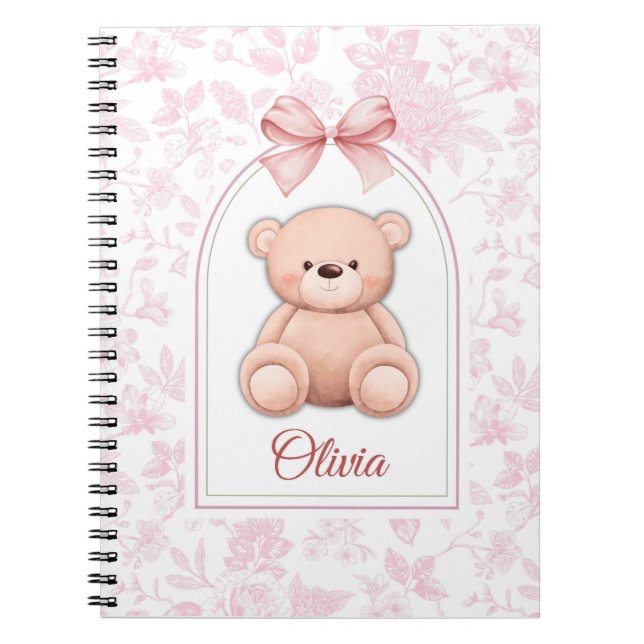 Carnet Olivia | Conception personnalisée d'ours en peluch (Devant)