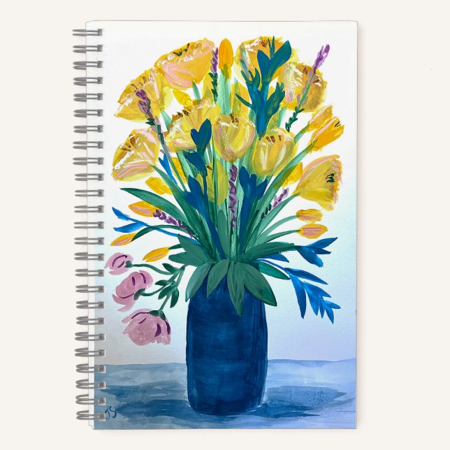 Carnet Oma's Flowers spiral notebook (Recto)