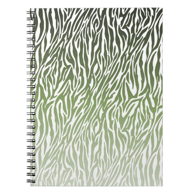 Carnet Ombre d'impression Wild Green Zebra (Devant)