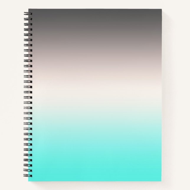 Carnet Ombre gris turquoise (Devant)