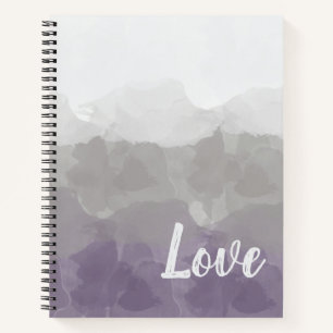 Carnet Ombre Purple et Grey Love Graceful Gradient