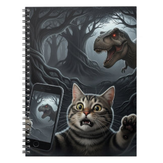 Carnet OMG A Dinosaur ! Selfie de chat drôle avec T-Rex
