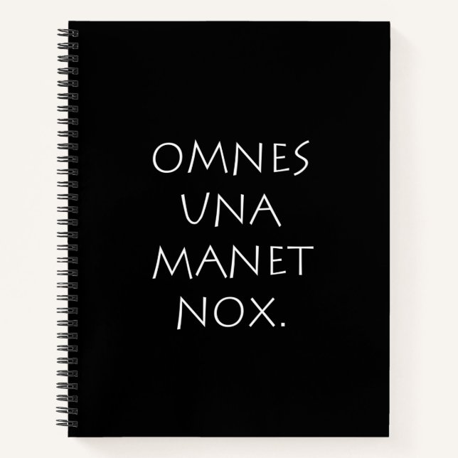Carnet Omnes Una Manet Nox (Devant)