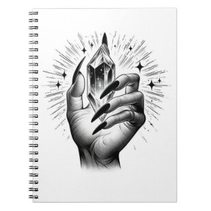 Carnet Ongles Noirs Longs & Grimoire de Sortilège Magique