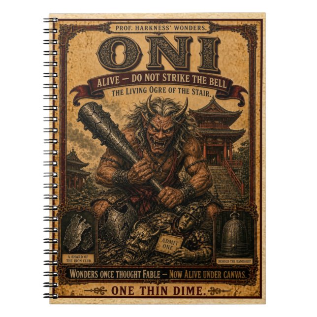 Carnet Oni, Monstre de Cirque Vintage (Devant)